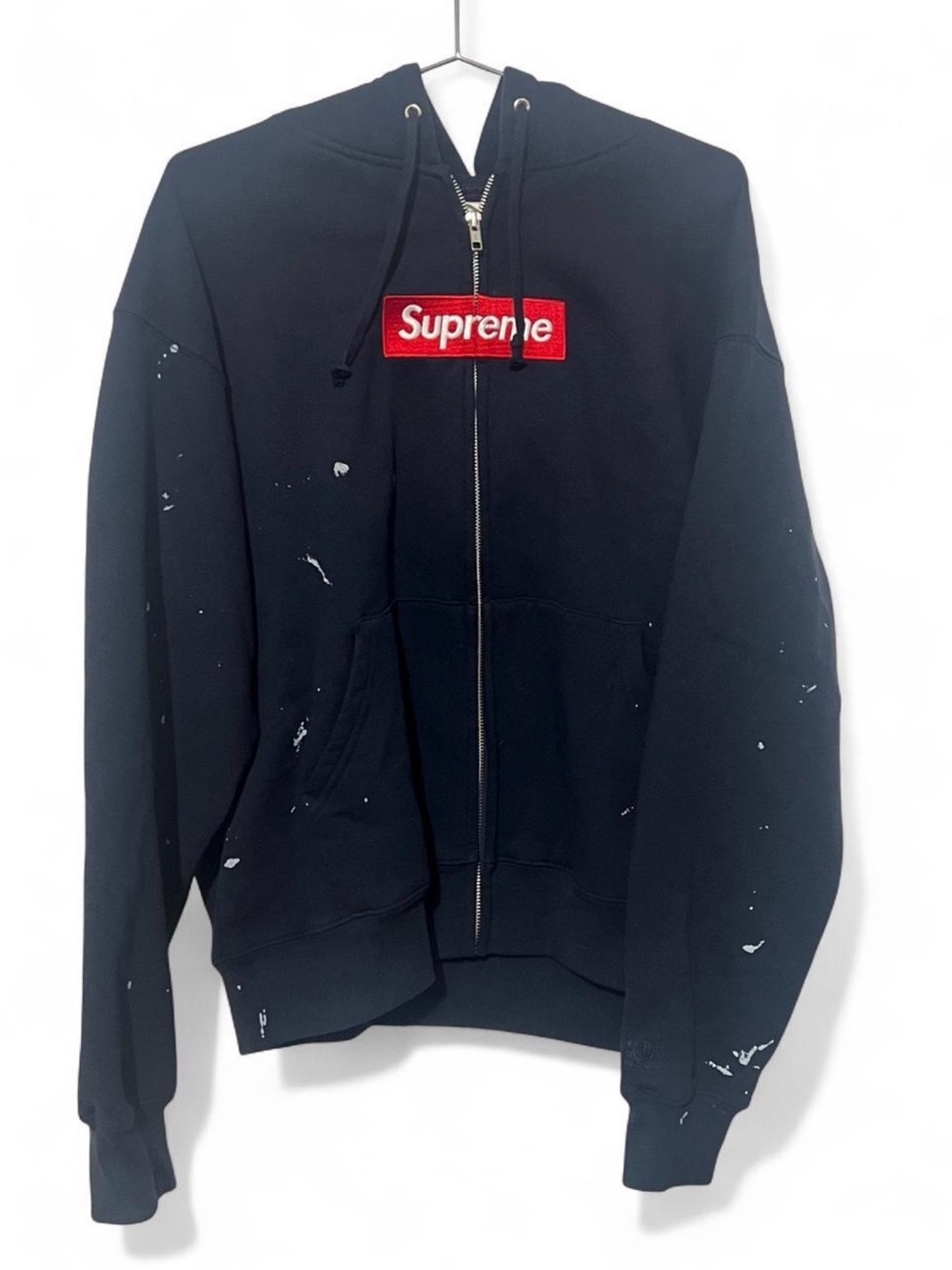 Supreme x MM6 Maison Margiela Box Logo Zip Hoodie Navy M
